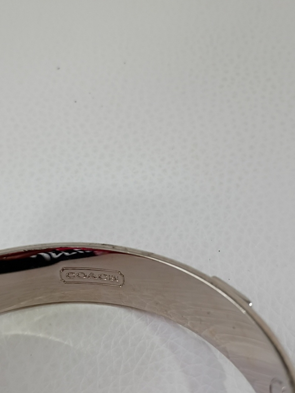 Coach Pink 'Poppy' Enamel Bangle Bracelet - Picture 5 of 7